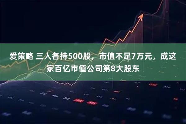 爱策略 三人各持500股，市值不足7万元，成这家百亿市值公司第8大股东